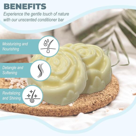 UNSCENTED Shampoo Bar and Conditioner Bar for Damaged Hair - Picture 6 of 9